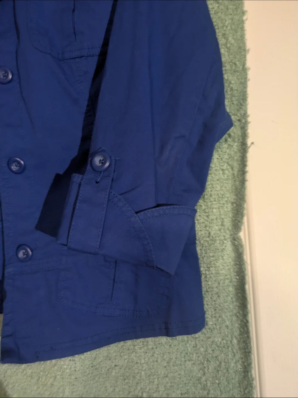 Chico's Royal Blue Military-Style Field Jacket